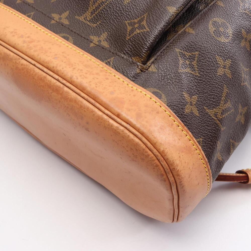 LOUIS VUITTON Brown Monogram Leather Backpack - Picture 6 of 14